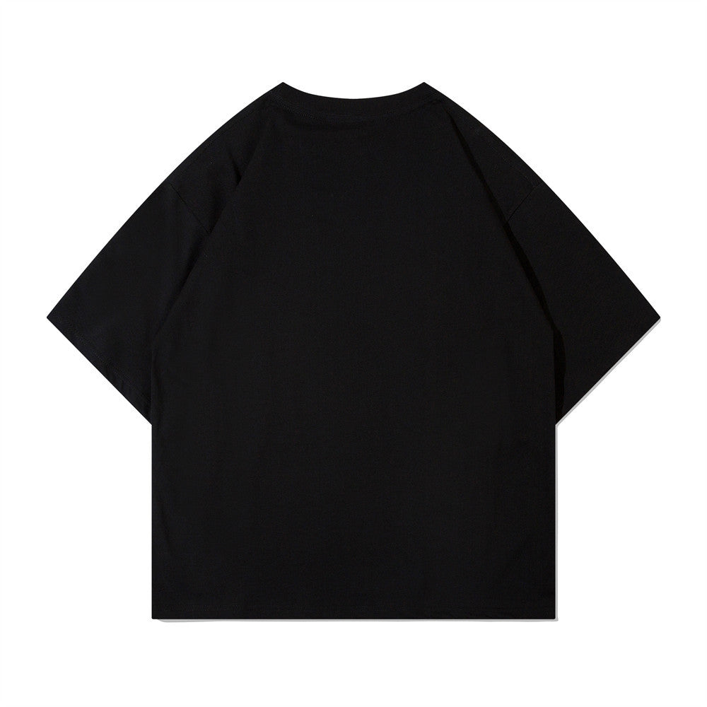 Camiseta Oversize con Estampado de Letras Borrosas