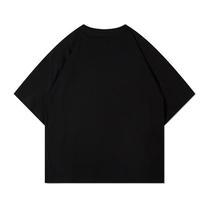 Camiseta Oversize con Estampado de Letras Borrosas