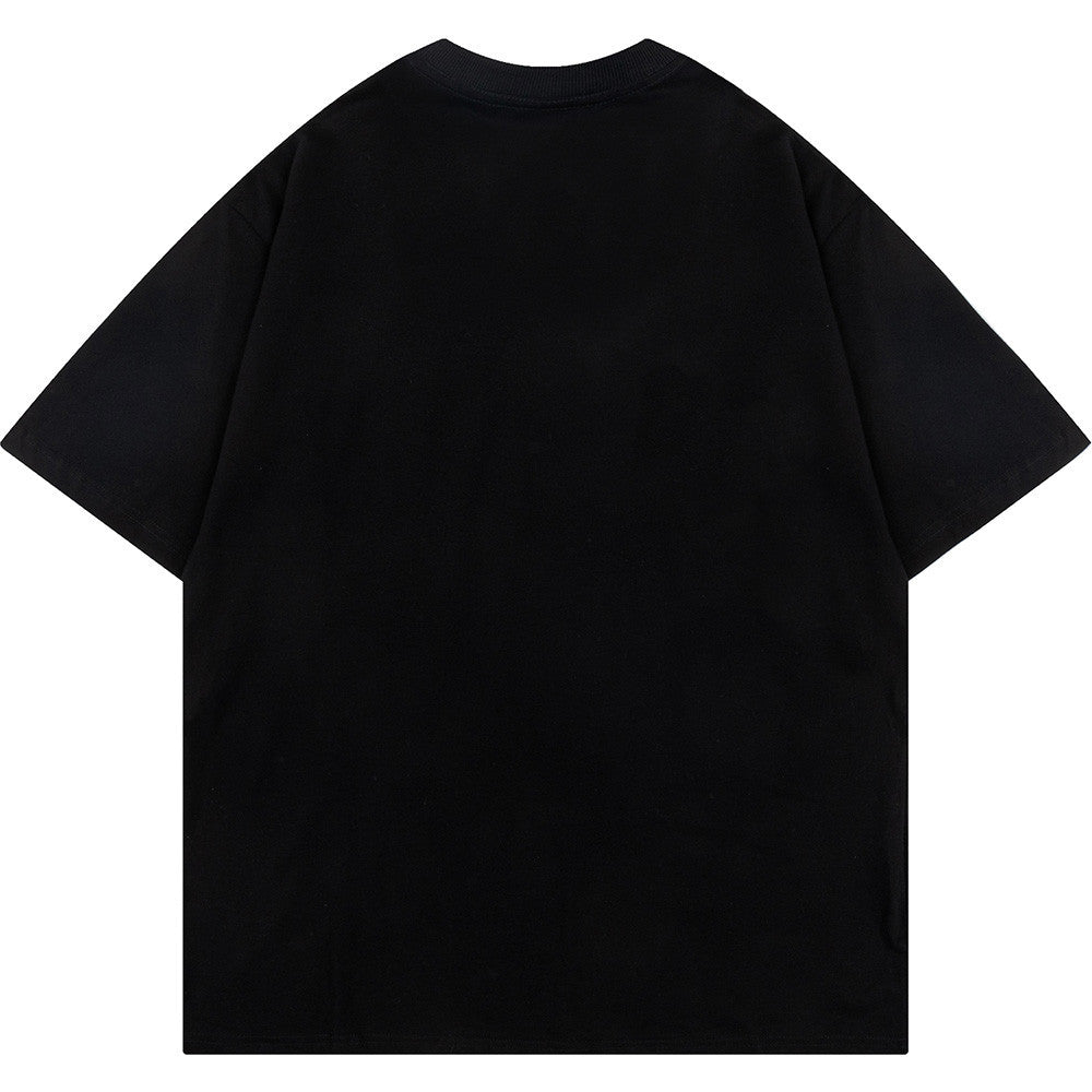 Camiseta Oversize con Estampado de Letras Llamativas