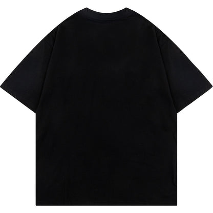 Camiseta Oversize con Estampado de Letras Llamativas