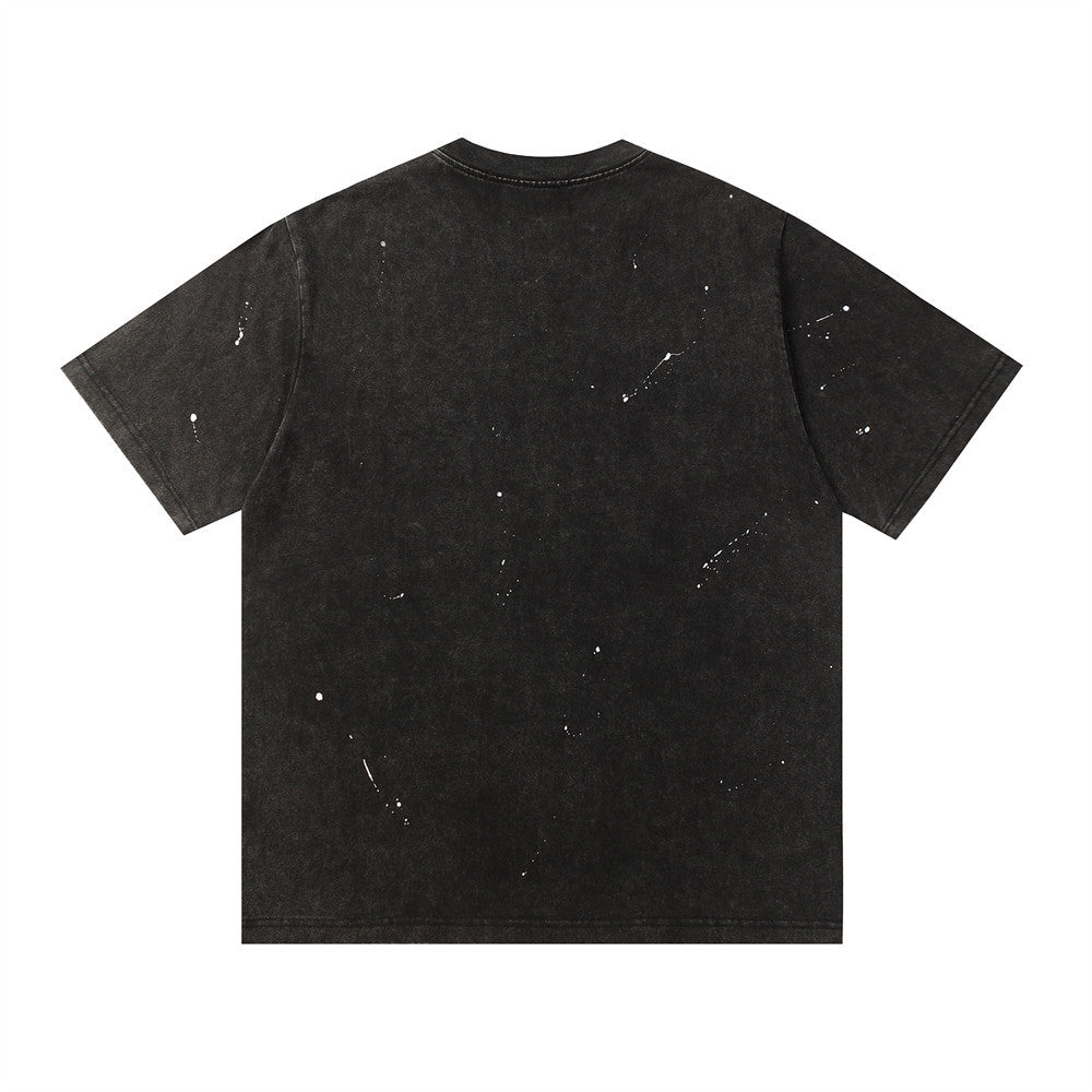 Camiseta Manga Corta con Letras de Graffiti