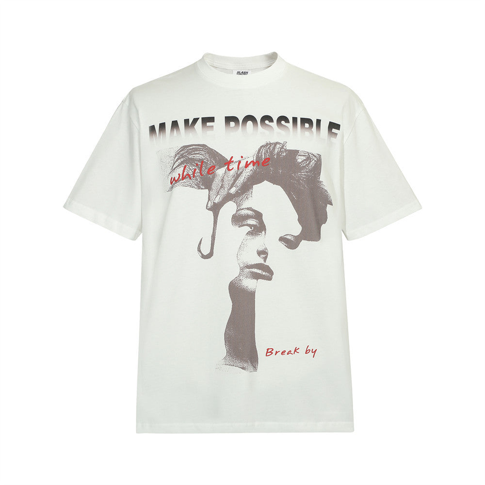 Camiseta Streetwear Retrato Abstracto