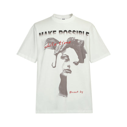 Camiseta Streetwear Retrato Abstracto