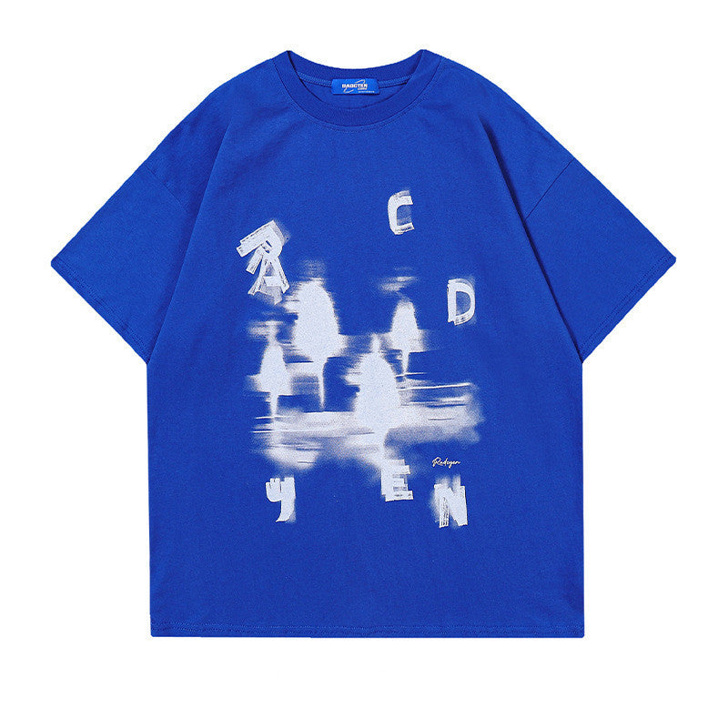 Camiseta Oversize Streetwear Estamapdo con Letras Desordenadas