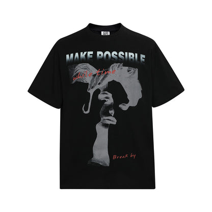 Camiseta Streetwear Retrato Abstracto