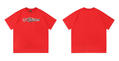 Camiseta Oversize Bordada Manga Corta