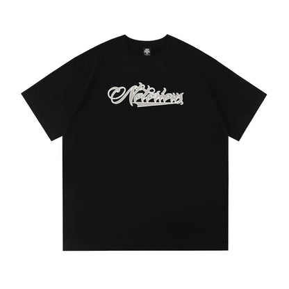 Camiseta Oversize Bordada Manga Corta