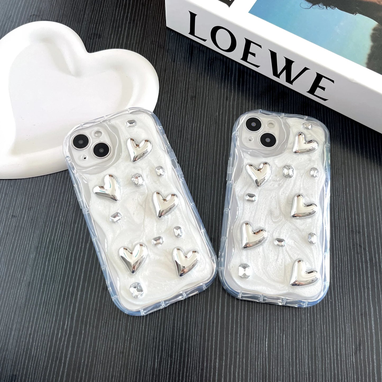 Funda con Corazones 3D
