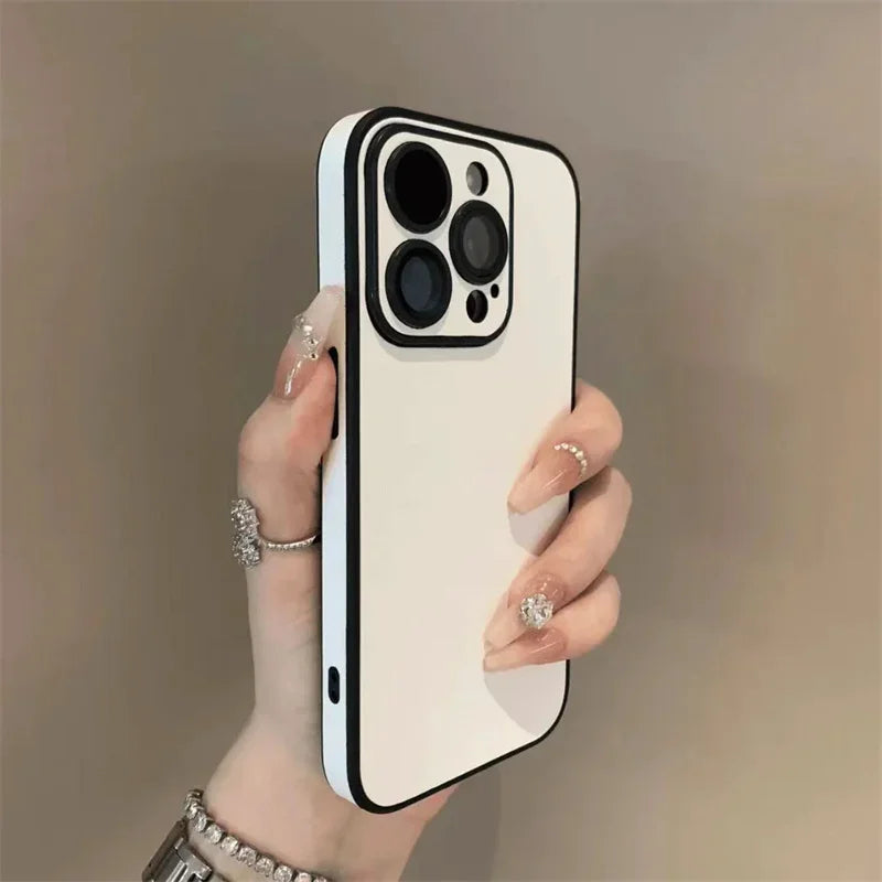 Funda de Lujo Antigolpes de Cuero Colorido para iPhone