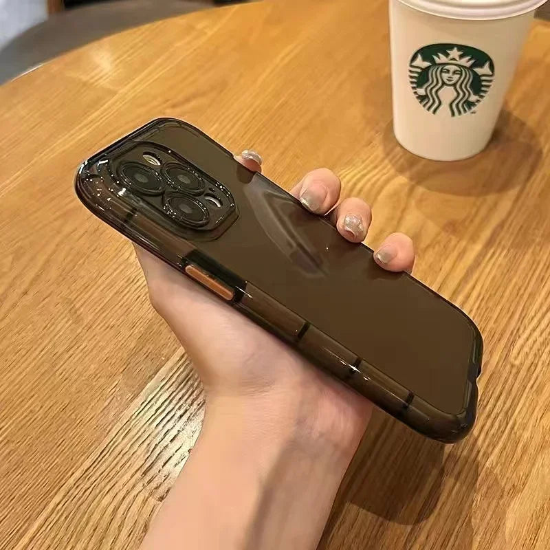 Funda Lujosa Fluorescente Transparente a Prueba de Golpes