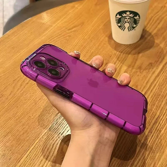 Funda Lujosa Fluorescente Transparente a Prueba de Golpes