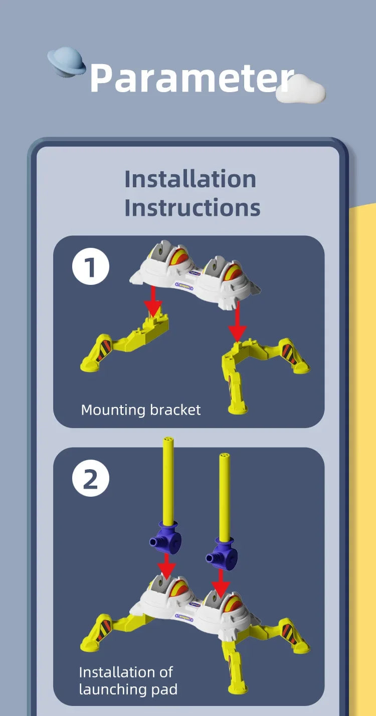Lanzador de Cohetes con Pedal para Niños