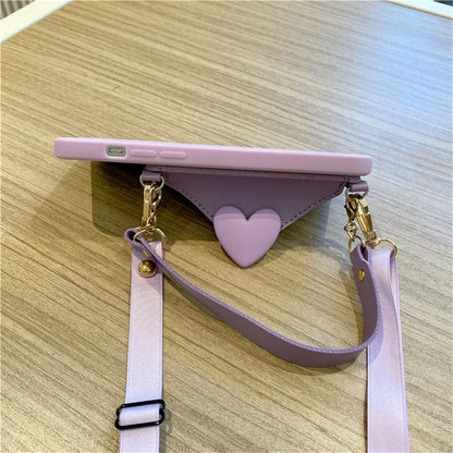 Funda de Cuero con Cuerda Lanyard y Monedero