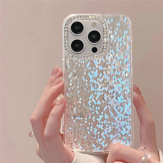 Funda Lujo Láser con Diamantes y Brillos para iPhone