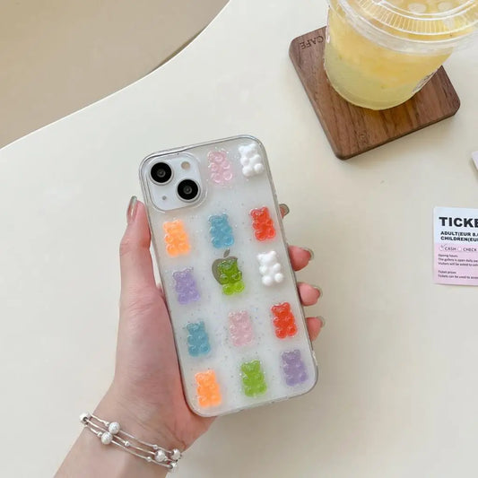 Funda Transparente Osito de Goma 3D