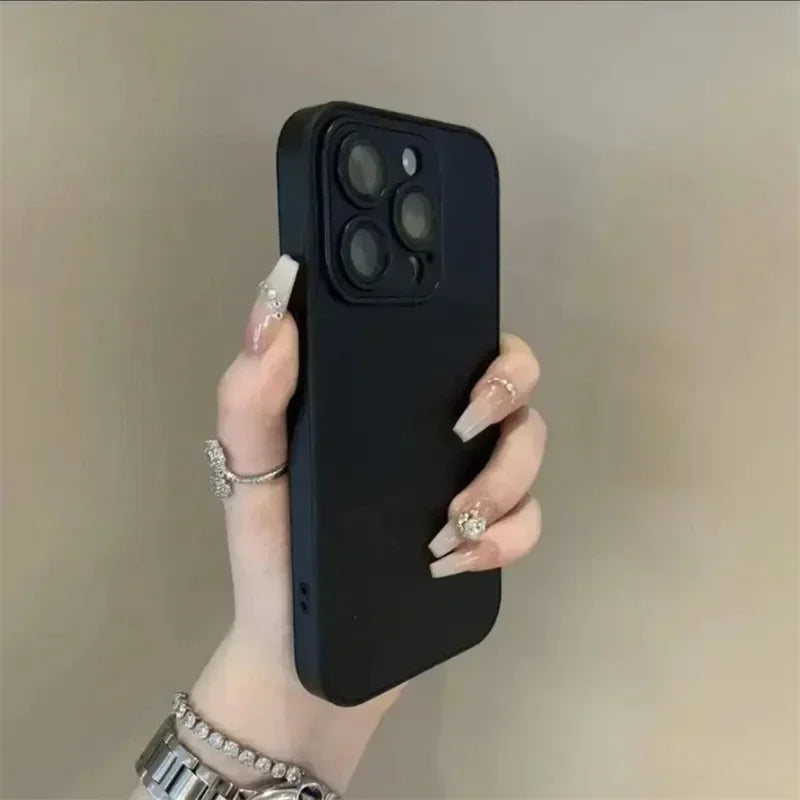 Funda de Lujo Antigolpes de Cuero Colorido para iPhone