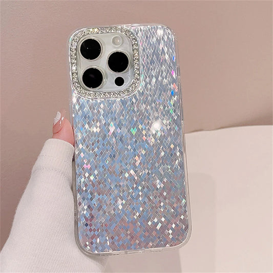 Funda Lujo Láser con Diamantes y Brillos para iPhone