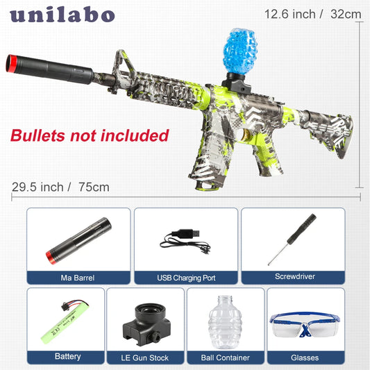 Arma de Juguete con Bolas de Hidrogel 💦 – Rifle y Pistola de Gel para Niños y Jóvenes