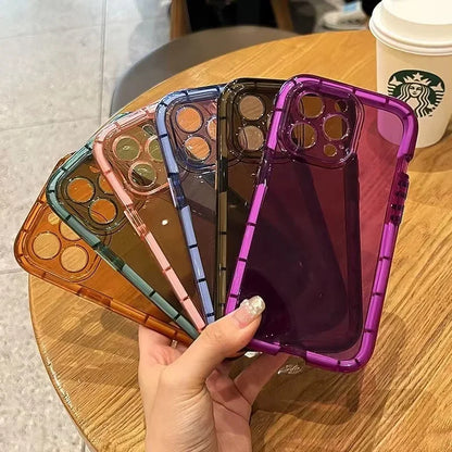 Funda Lujosa Fluorescente Transparente a Prueba de Golpes