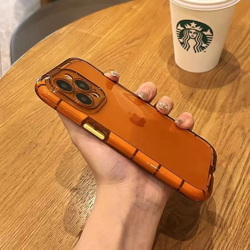 Funda Lujosa Fluorescente Transparente a Prueba de Golpes