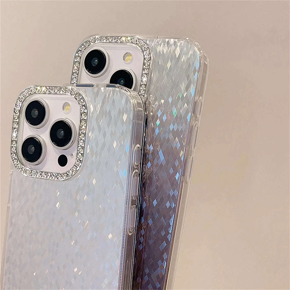 Funda Lujo Láser con Diamantes y Brillos para iPhone