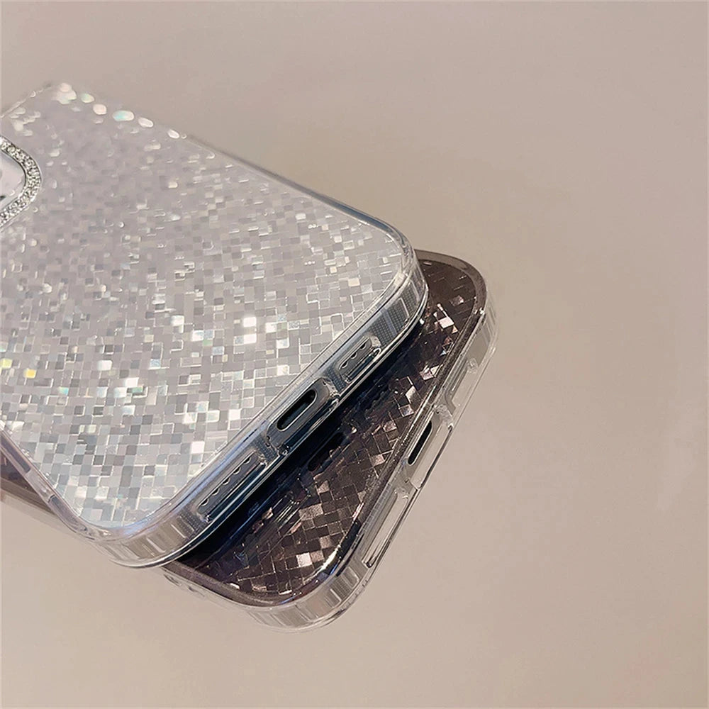 Funda Lujo Láser con Diamantes y Brillos para iPhone