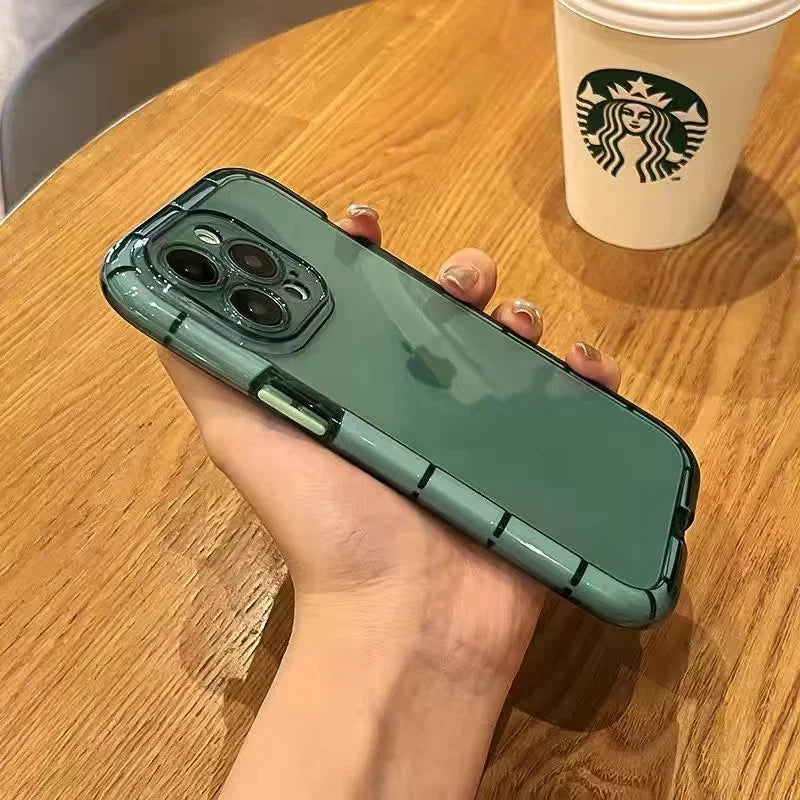 Funda Lujosa Fluorescente Transparente a Prueba de Golpes