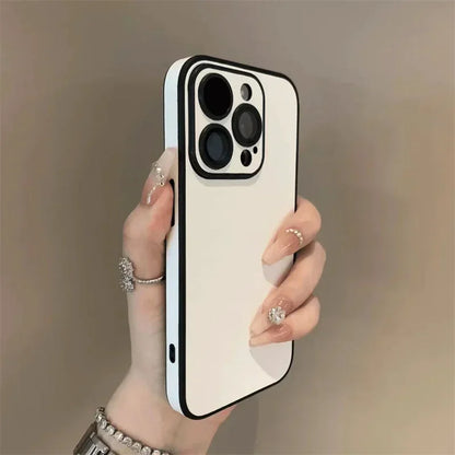 Funda de Lujo Antigolpes de Cuero Colorido para iPhone